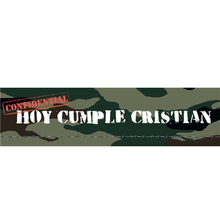 Banner de papel Camuflado Pers.